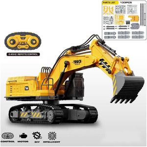 STEM Toy 4 in 1 <strong>Assembled</strong> RC Toy DIY Excavator Programmable Truck Educational Toys Building Block Vehicle Remote Control Car - Product Image 3