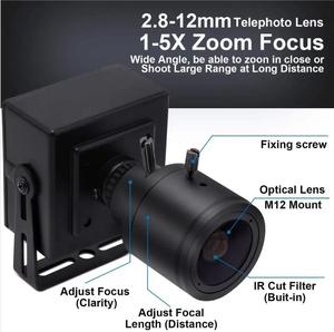 4MP小型HDミニカメラ、バリフォーカルレンズ2.8-12mmまたは6-22mm手動ズームレンズネットワークIPカメラ