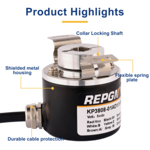 Sensor codificador KP38, resolución de 16384 Ppr, codificador rotatorio de hasta 5000 Ppr, codificador de alta precisión - Product Image 3