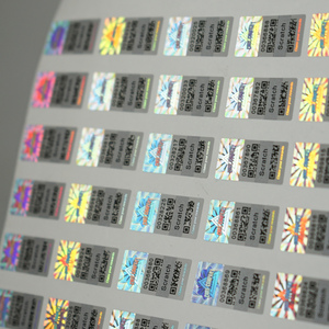 Adesivo con codice QR di sicurezza con etichetta antigraffio di autenticità stampata personalizzata numero di serie unico etichetta vuota olografica 3D originale originale