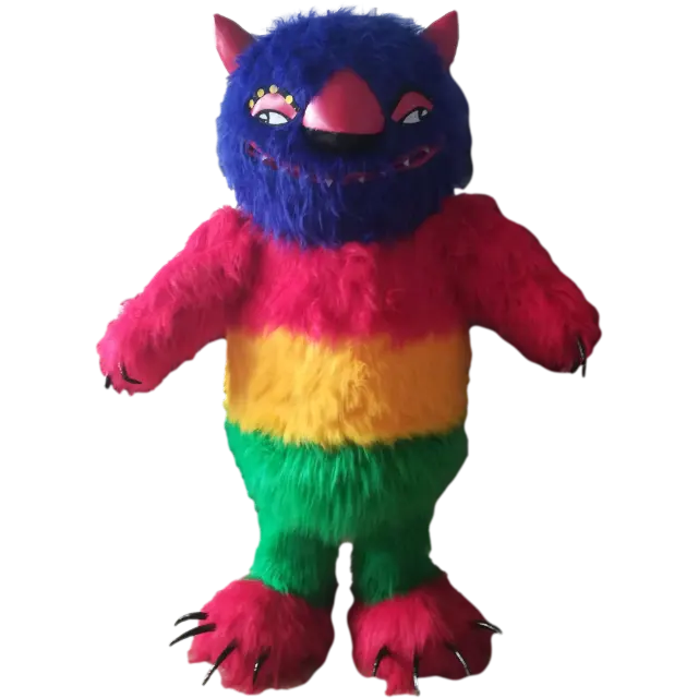 Nieuwe Custom Made Kleurrijke Monster Mascotte Kostuum Voor Outdoor Show