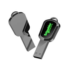 Popular modelo 2025 Metal Usb Flash Memory 32GB Custom Mini Usb con logotipo de luz LED UM261 Pendrive con forma de llave Usb de alta calidad - Product Image 2