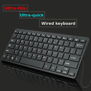 Teclados de computadora Diseño ergonómico Teclado USB duradero para computadoras portátiles - Product Image 4