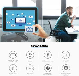 <strong>Software</strong> <strong>Android</strong> 8.1/10 1280x800 WIFI 10 Inc NFC RFID POE Tablet Wall Mount Touch Screen Conference Room Booking System <strong>Display</strong> - Product Image 4