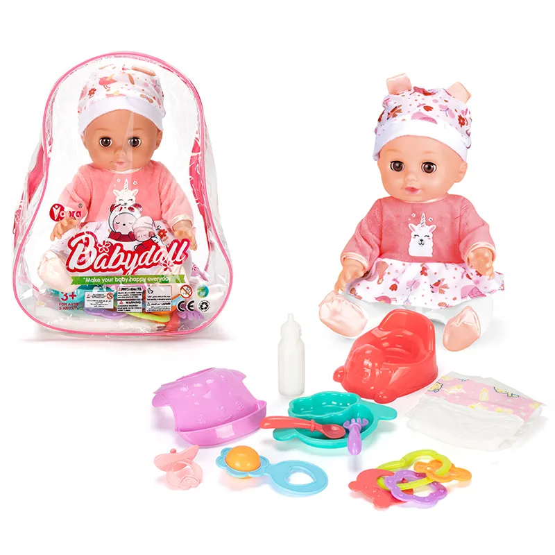 Boneca de silicone para crianças, brinquedo de silicone para bebês, acessórios de silicone para meninas e crianças, 14 polegadas, 12 sons, água potável, xixi, brinquedo para crianças