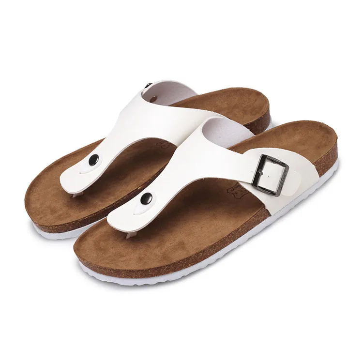 Plus Size Women Men Sandals Slippers Summer Beach Shoes Open Toe Slides Cork Slippers