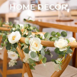 Hoa Hồng Trắng Nhân Tạo Bạch Đàn Hoa Vòng Hoa Nhân Tạo Hoa Hồng Hoa Nho Hạt Cây Nho Bạch Đàn Leavesfor Đám Cưới Bảng Á Hậu - Product Image 4