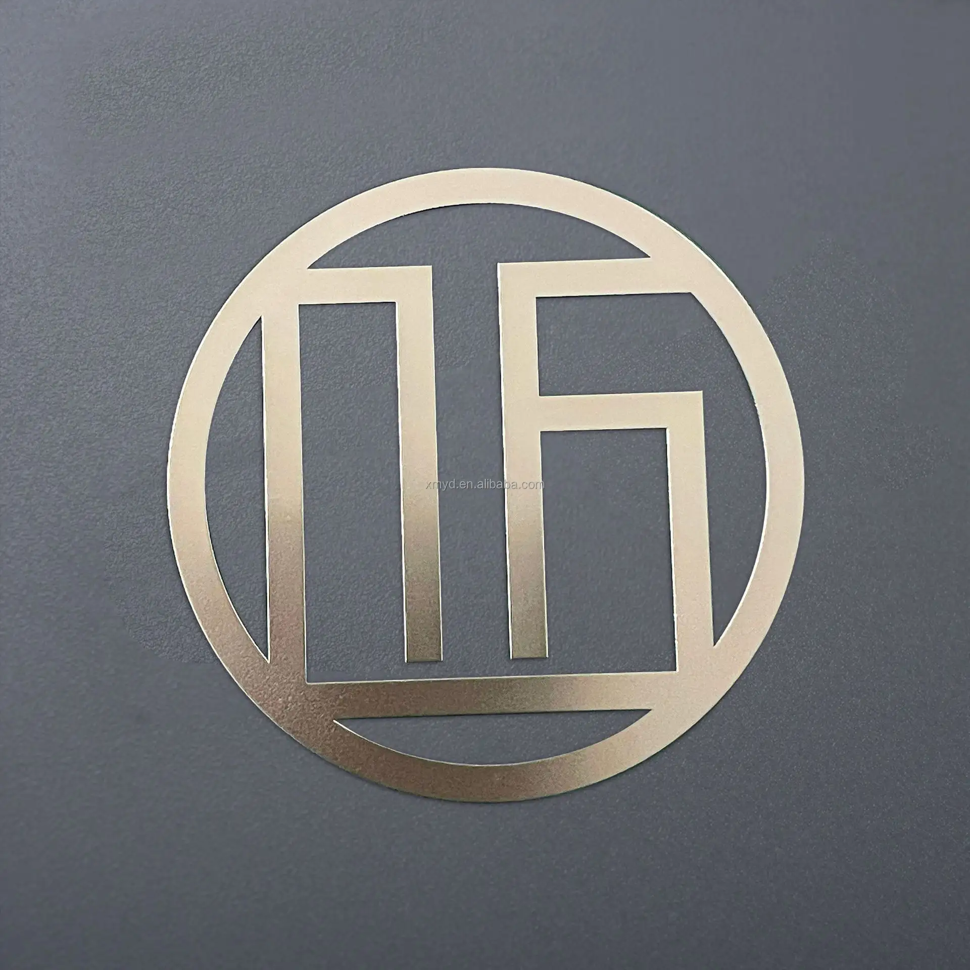 Пользовательские ультратонкие металлические наклейки из чистого никеля, 24K золото, переводная наклейка с логотипом, гальванизированные брендовые логотипы