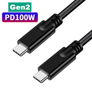 批发100W PVC快速充电USB至C型数据线编织屏蔽手机电脑和耳机用 - Product Image 1