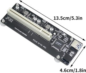 PCIE PCI-E PCI Express X1 a PCI Riser Card Bus Card Adaptador de alta eficiencia Convertidor USB 3,0 Cable para PC de escritorio ASM1083 Chip - Product Image 2