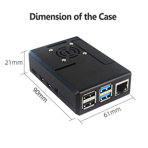 Raspberry Pi 4 custodia in plastica nera/trasparente custodia rimovibile Cover GPIO ABS per lampone Pi 4 ventola di raffreddamento opzionale - Product Image 5