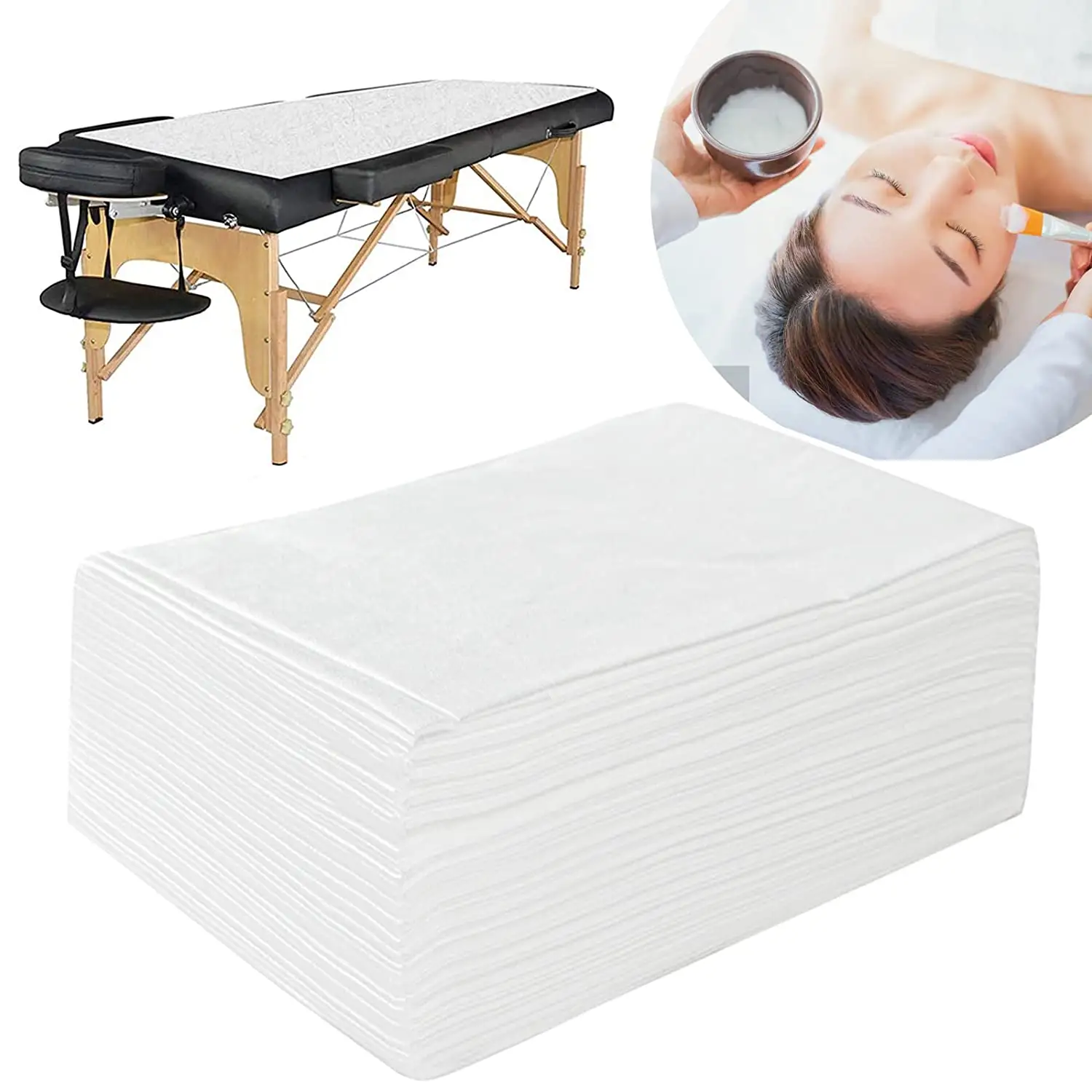 Yüksek kaliteli tek kullanımlık yatak örtüsü tıbbi tek kullanımlık yatak çarşafı pp olmayan dokuma kumaş tek kullanımlık levhalar hasta yatağı mat