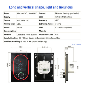 New Arrivals BHT-9000 Inteligente Botão Termostato WiFi Piso Aquecimento Controlador Termostato Temperatura Controlador para a maioria dos dispositivos