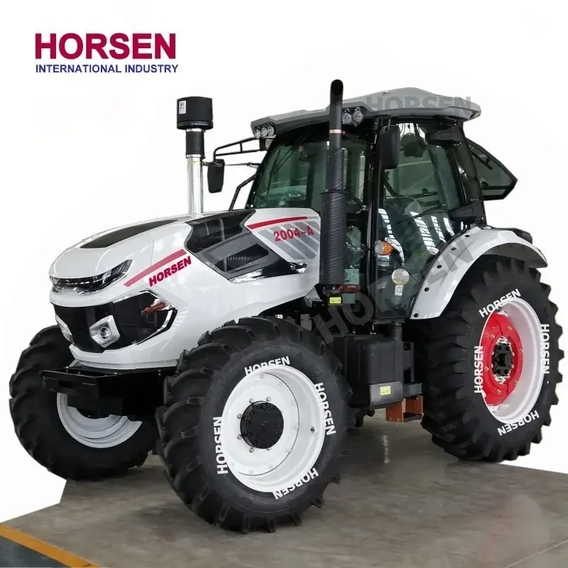 Mejor venta de China Horsen fabrica tractor cargadora de ruedas frontal grande pesado 4x4 4WD 180 HP 200 HP granja tractores para la Agricultura
