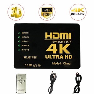 Alta calidad 3D 4 K UHD 5X1 interruptor HDMI con control remoto IR - Product Image 6