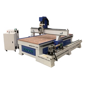 Máquina enrutadora CNC para carpintería 1325, señal de 4 ejes con eje giratorio lateral, sistema de Control DSP, componentes principales, incluida la caja de cambios del Motor - Product Image 1