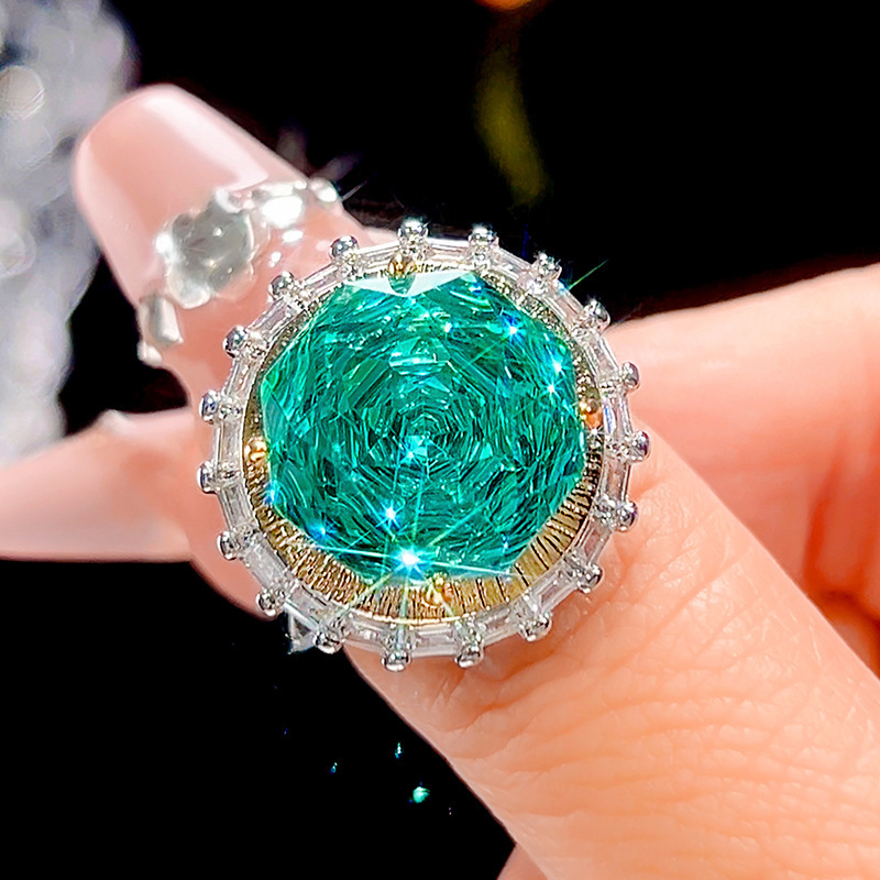 bague verte Parra taille ouverte