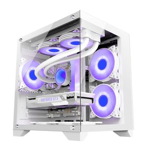 Venta al por mayor Build Desktop PC I3 12100 i5 12400 H610m 16G DDR4 M.2 RX580 Gaming PC Computer con RGB Desktop Accesorios preconstruidos - Product Image 1