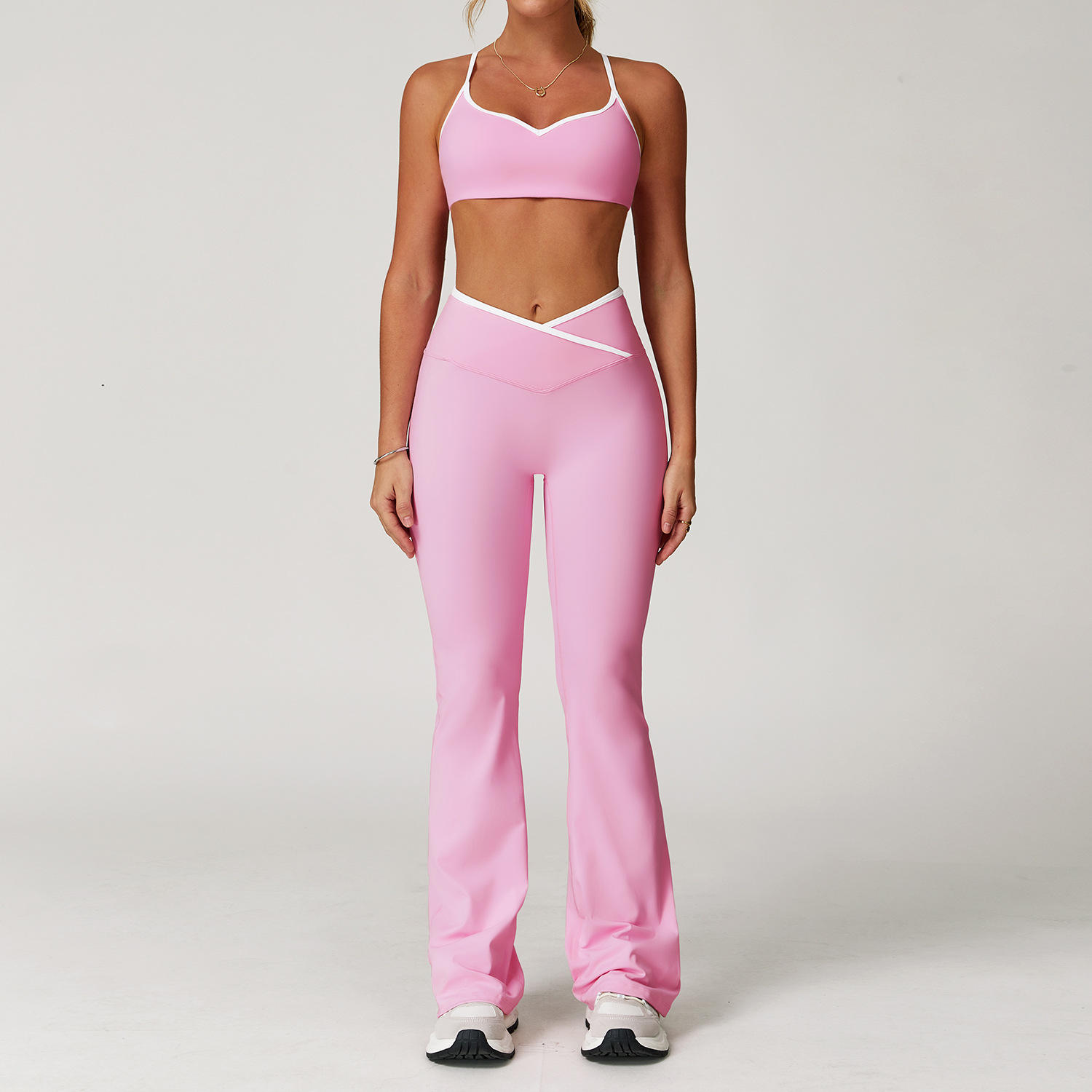 Ensemble évasé rose