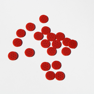 Hot Sale Customized Red Rubber Silicone <strong>Components</strong> with Irregular and Non-standard Size and Shape for Enviroument Sealing - Product Image 1
