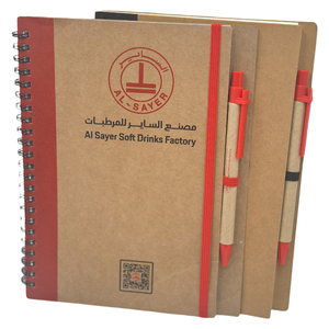 Promotional Advertising Gifts Custom Kraft Spiral <strong>Notebook</strong> Kraft <strong>Notebook</strong> <strong>With</strong> Pen Kraft <strong>Notebooks</strong> Giveaway Logo