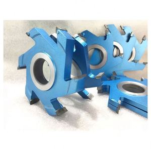 TEBAK Woodworking Tools Groove Spindle Cutter Blade Slotting Cutter 120*35*6T Profile Six-edge End Mill V Groove Cutter - Product Image 4