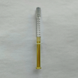 2ml 2.25ml Luer Lock Silp Glass Syringe for Distillate <strong>Oil</strong> <strong>Golden</strong> Silver Metal Plunger <strong>Rod</strong>