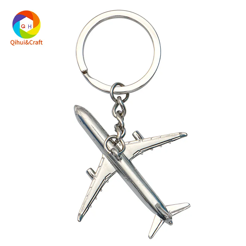 Chaveiro de avião de metal, chave abridora de garrafas personalizada, multifuncional, de liga de zinco