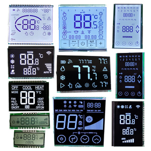 30 años de pantalla LCD personalizada barata pantalla táctil LCD de 7 segmentos pantalla LCD personalizada para temperatura y humedad