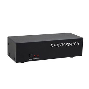 4K @ 60Hz 2端口DP切换器2进1出DP切换器，带KVM USB集线器