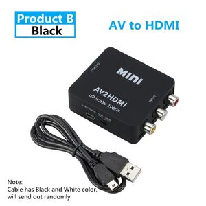 Convertidor de adaptador compuesto compatible con HD 1080P RCA AV a HDMI AV2HDMI Cable de audio y video Adaptador AV CVBS con cable USB