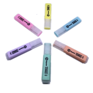 Corea Evidenziatori con Punta a Scalpello Carino Macron set 6 Colori Ad asciugatura rapida Pennarelli - Product Image 1