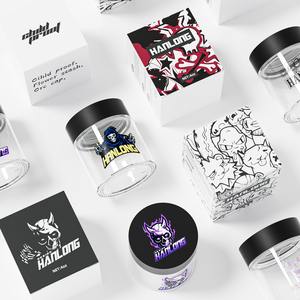 Sang Trọng 2Oz 3Oz 4Oz Trẻ Em Chịu Mài Mòn Màu Đen Glass Container Thảo Mộc 3.5Gram Flower Bud Lưu Trữ Vòng Cr Lọ Thủy Tinh Với Hộp Giấy - Product Image 5