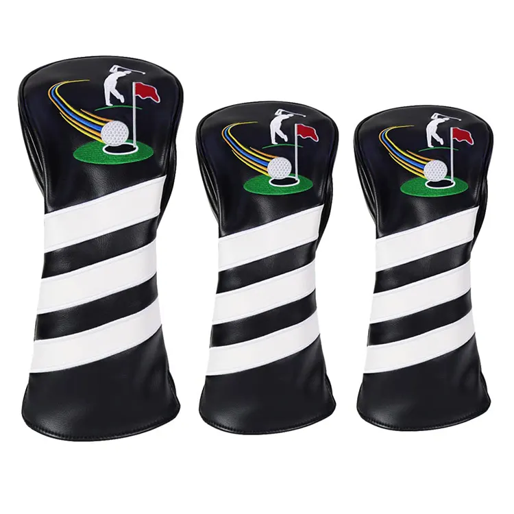 Prezzo diretto di fabbrica Custom Pu Golf Wood Cover Golf Headcovers golf driver head cover