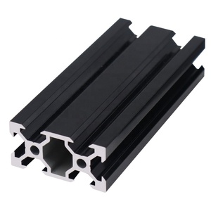 2020 Preto Anodizado T-Slot 20 Série Perfil Padrão Europeu Extrudado Linear Rail 20x20 t Slot Perfil De Extrusão De Alumínio