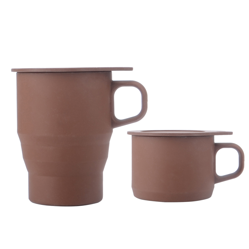 Mug en silicone marron
