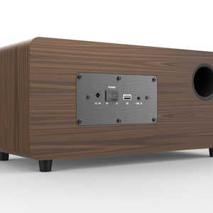 Cyboris-Barra de sonido de TV para cine en casa, altavoz vintage de dientes azules 2,1, sistema de sonido de cine en casa, barra de sonido de madera, subwoofer inalámbrico auxiliar, 5,3 - Product Image 6