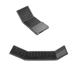 可折叠可充电便携式触摸板鼠标迷你无线键盘，适用于平板电脑 - Product Image 1