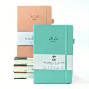 Cuaderno creativo de tapa dura de cuero Pu de tamaño A5 personalizable colorido cubierta de Bloc de notas impermeable con logotipo personalizado - Product Image 5