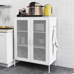 Moderne Stalen Meubelglazen Vitrinekast Met Scheidingswanden Dressoiropslag Voor Woonkamer En Slaapkamer Voor Hotels En Sportscholen - Product Image 4