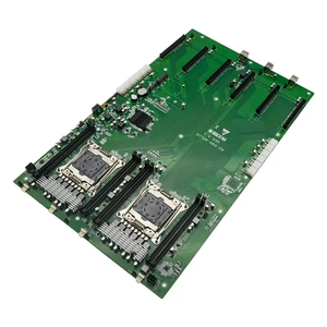 Dual Xeon E5 entrada de 8 DDR4 sata 6 PCI-E M.2 placa base de computadora AX-X99-6PLUS para placa base de servidor 6 GPU