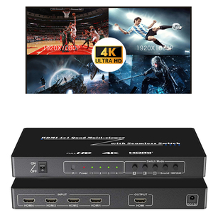 4x1 <strong>HDMI</strong> Switcher Quad Multi-viewer Seamless Full HD 1080p IR Control <strong>4</strong> in <strong>1</strong> Out HD Multiviewer <strong>HDMI</strong> <strong>Switch</strong> - Product Image 1