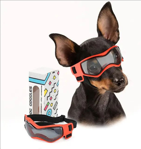 小型犬用犬用ゴーグルUVサングラス防風ソフトフレーム小型/中型犬用調節可能ストラップ子犬