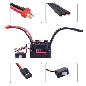 SURPASS HOBBY Wasserdichter bürstenloser ESC-Drehzahl regler T PLUG 45A mit Lüfter kombination Für 1/10 1/12 RC-Rennwagen - Product Image 3