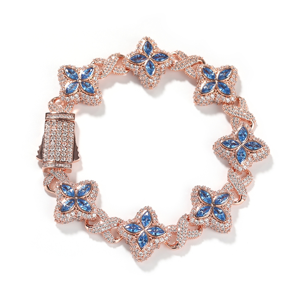 Rose gold+blue