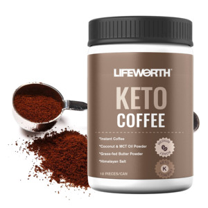 Lifeworth Private label Keto gıda takviyesi kollajen <span class=keywords><strong>Protein</strong></span> anında diyet Keto kahve tozu kilo kaybı - Product Image 1