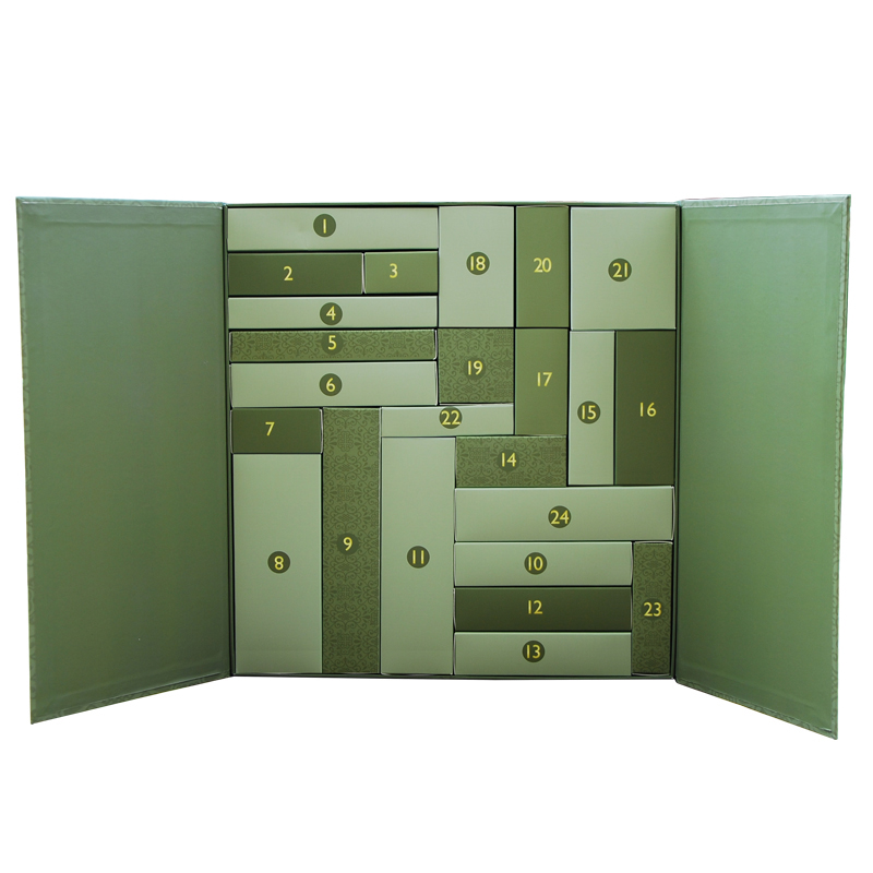 24 boîtes calendrier de l'avent-Vert