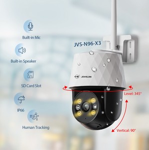N96-X3 3MP Security <strong>Camera</strong> with Human Detection Tracking Snapshot Two-Way Talk Remote Control NVR Data Storage Option - Product Image 3