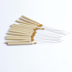 Wholesale Wooden <strong>Loop</strong> Threader Pulling Hook <strong>Loop</strong> Threader Tool for Pre-bonded Hair or Feather Extensions - Product Image 2