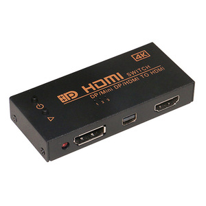 Conmutador 3 en 1 HDMl con entrada Displayport HDMl Mini Displayport